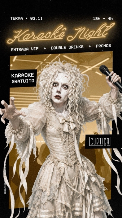 Evento: KARAOKÊ NIGHT • 18h às 4h • Entrada Grátis