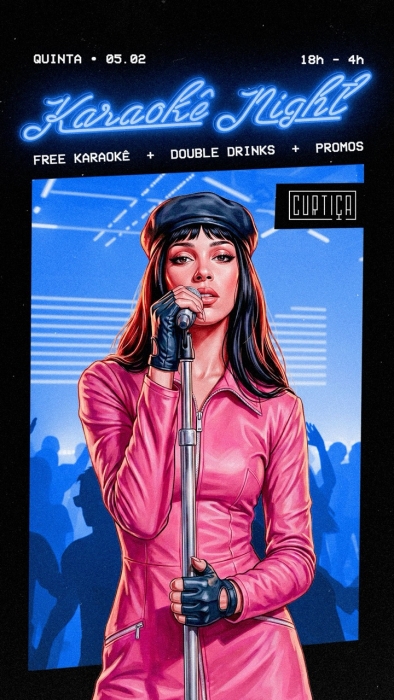 Evento: KARAOKÊ NIGHT • 18h às 4h • Entrada Grátis