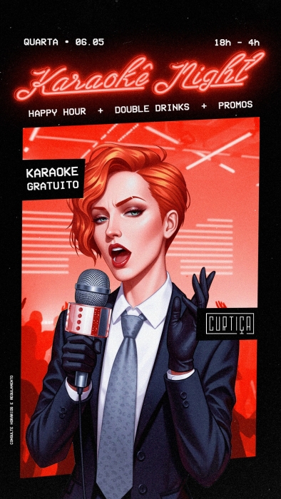 Evento: KARAOKÊ NIGHT • 18h às 4h • Entrada Grátis