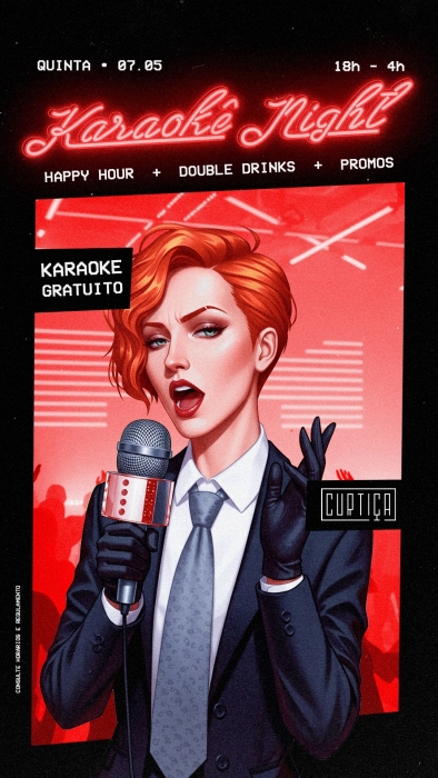 Evento: KARAOKÊ NIGHT • 18h às 4h • Entrada Grátis