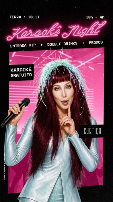 Evento: KARAOKÊ NIGHT • 18h às 4h • Entrada Grátis