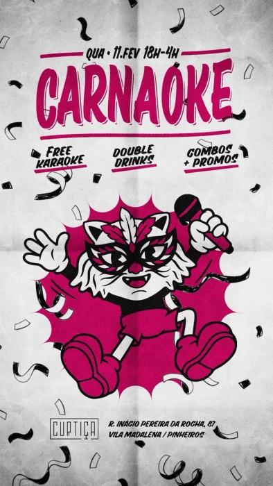Evento: KARNAOKÊ • 18h às 4h • Entrada Grátis