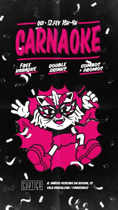 Evento: KARNAOKÊ • 18h às 4h • Entrada Grátis