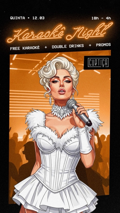 Evento: KARAOKÊ NIGHT • 18h às 4h • Entrada Grátis