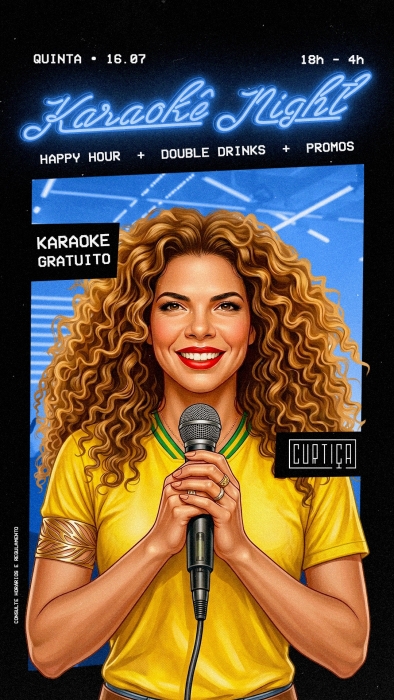 Evento: KARAOKÊ NIGHT • 18h às 4h • Entrada Grátis