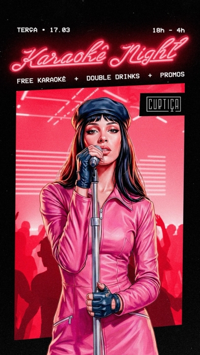 Evento: KARAOKÊ NIGHT • 18h às 4h • Entrada Grátis