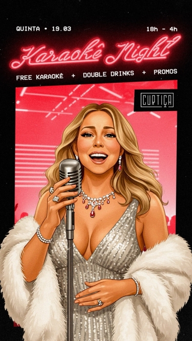 Evento: KARAOKÊ NIGHT • 18h às 4h • Entrada Grátis