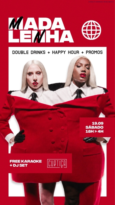 Evento: MADALENHA • 18h às 4h • Lista VIP até 20h