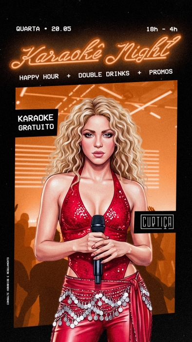 Evento: KARAOKÊ NIGHT • 18h às 4h • Entrada Grátis