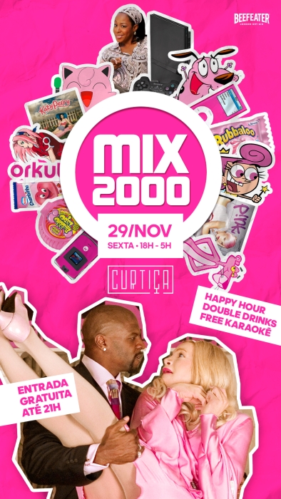 Evento: MIX2000 • 18h às 5h • Entrada Grátis até 21h