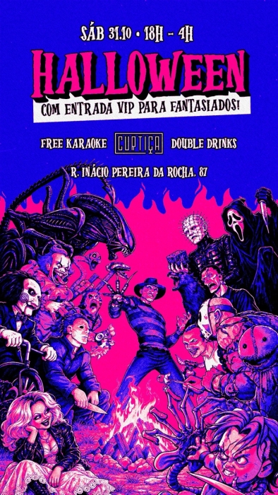 Evento: HALLOWEEN • 18h às 4h • Lista VIP até 20h